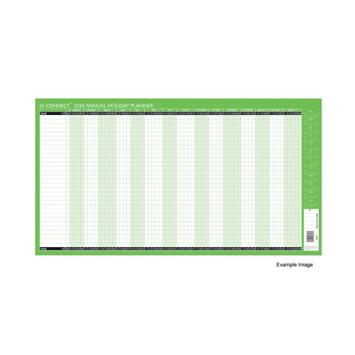 Q-Connect Holiday Planner Unmounted 754mm x 410mm 2026