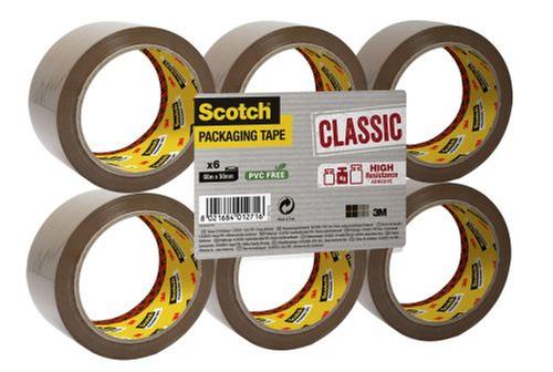 Scotch Packaging Tape 50mm x 66M Brown PK6