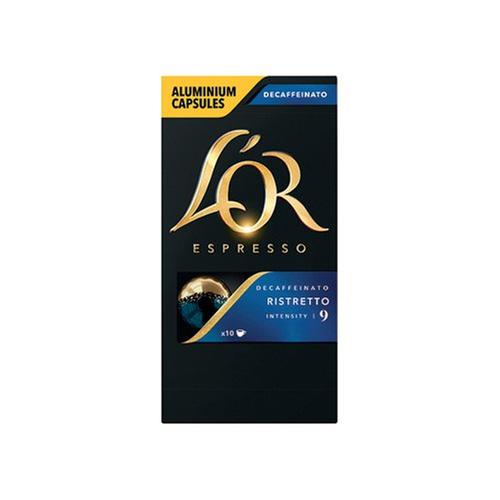 L'or for Nespresso Decaff Ristretto Intensity: 9 Coffee Pods PK10