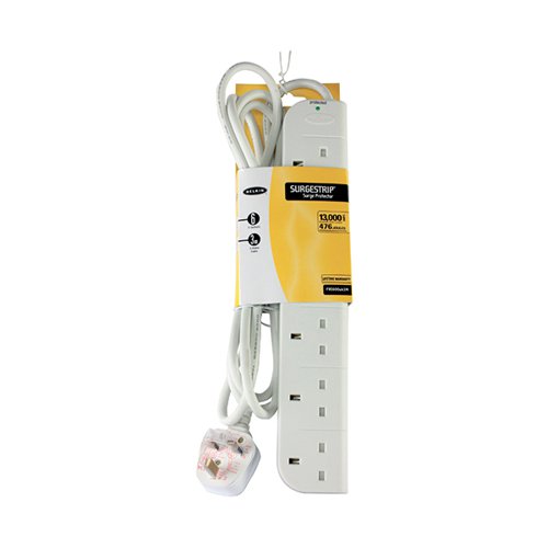 Belkin E-Series Surgestrip Surge Protector 6 Gang 3M White - OUT OF STOCK | NO DUE DATE