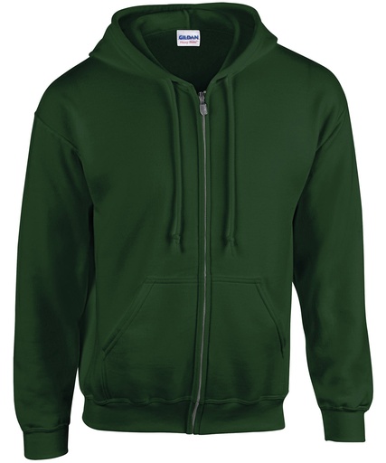 Gildan Heavy Blend Full Zip Hooded Sweatshirt GD058 Forest Green