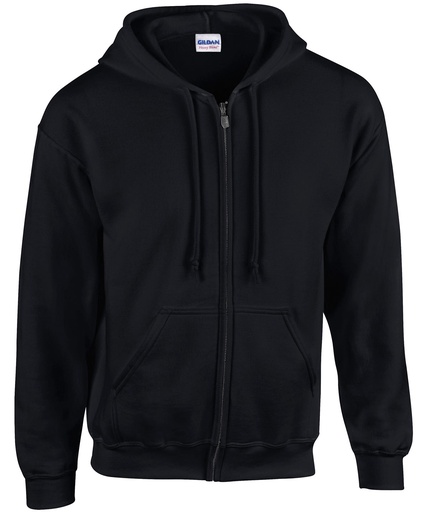 Gildan Heavy Blend Full Zip Hooded Sweatshirt GD058 Black