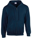 Gildan Heavy Blend Full Zip Hooded Sweatshirt GD058 Navy Blue