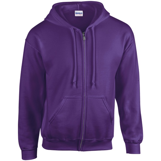 Gildan Heavy Blend Full Zip Hooded Sweatshirt GD058 Purple