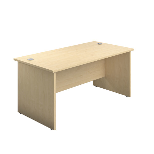 Panel End Rectangular Desk Maple