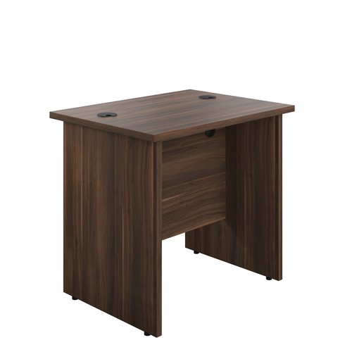 Panel End Rectangular Desk Walnut
