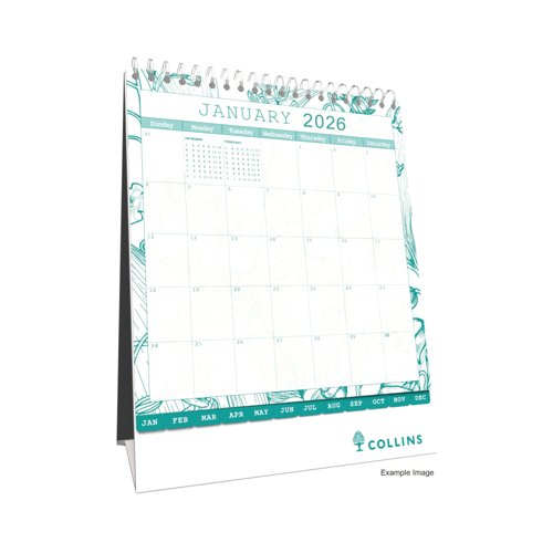 Collins Tara Desk Calendar Month To View 2026