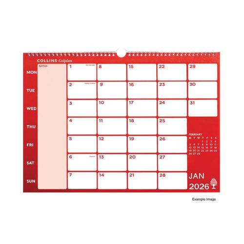 Collins Memo Wall Calendar A3 2026