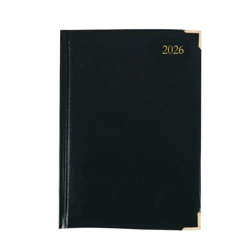 Q-Connect A5 Day Per Page Executive Black 2026 Diary