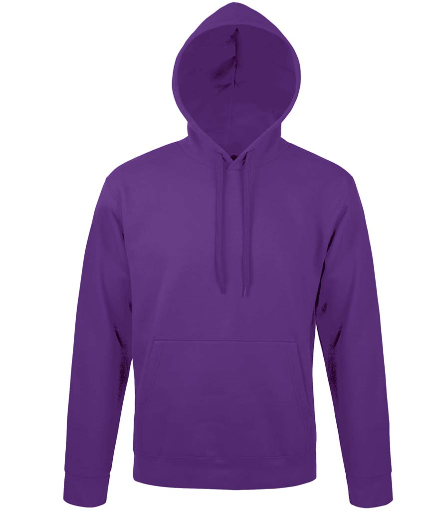 SOLS Unisex Snake Hooded Sweatshirt 47101 Dark Purple