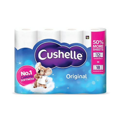 Cushelle Original 2ply Longer Toilet Rolls PK12