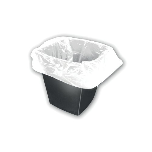 2Work Square Bin Liners 30L White PK1000