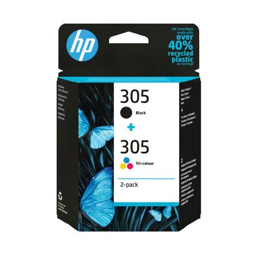 HP 305 Original Ink Black/Tri Colour 2-pk 6ZD17AE