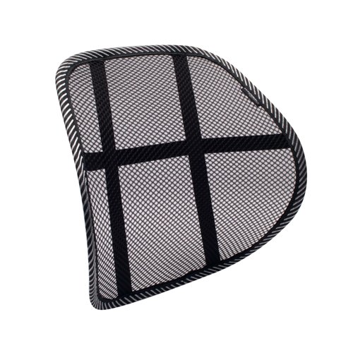 Contour Ergonomics Mesh Fabric Back Support Black