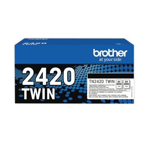 Brother TN-2420 High Yield Twinpack Black Toner