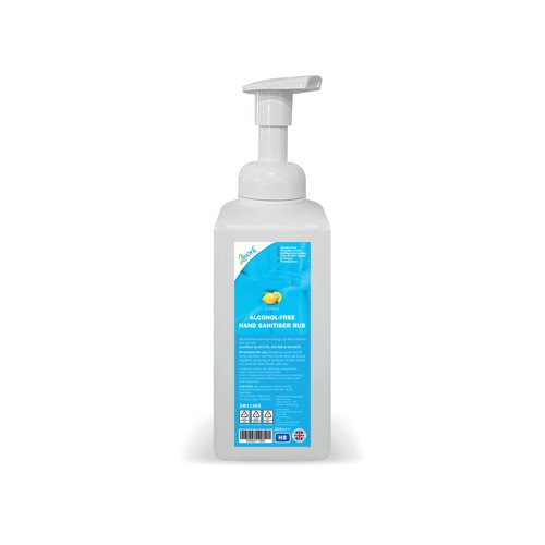 2Work Hand Sanitiser Foaming  Rub Alcohol Free 600ml