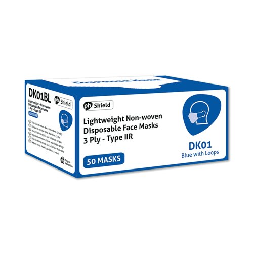 HPC Disposable 3-ply Face Masks Blue PK50