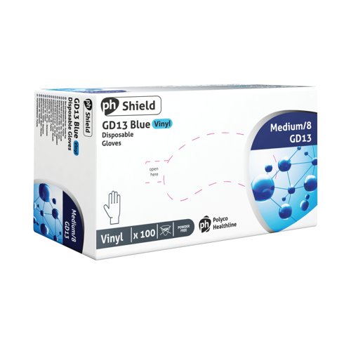 Shield Powder+Free Vinyl Gloves Medium PK100