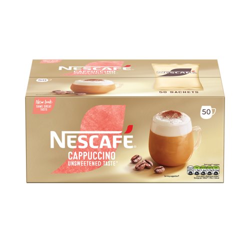 Nescafe Gold Cappuccino Unsweetened Instant Coffee Sachets PK50