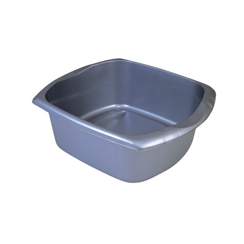 Addis Rectangular Washing Up Bowl 9.5L Metallic Grey