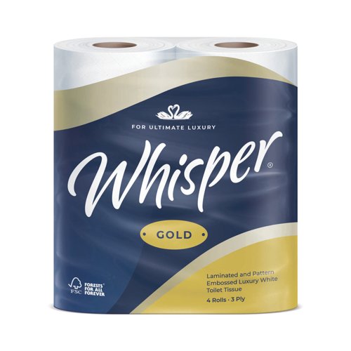 Whisper Gold Toilet Roll 3ply (170 sheets) PK40