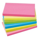 5 Star Sticky Notes Assorted Neon 76mm x 127mm PK6