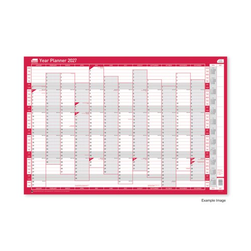 Sasco Year Planner Vertical Unmounted 2027