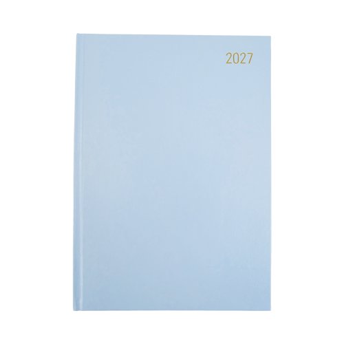 5 Star A4 Day Per Page Diary Soft Blue 2027