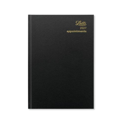 Letts Desk Diary Day Per Day A5 Black 2027