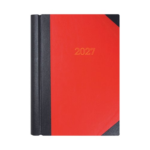 Collins A4 Desk Diary Two Pages Per Day Black/Red 2027
