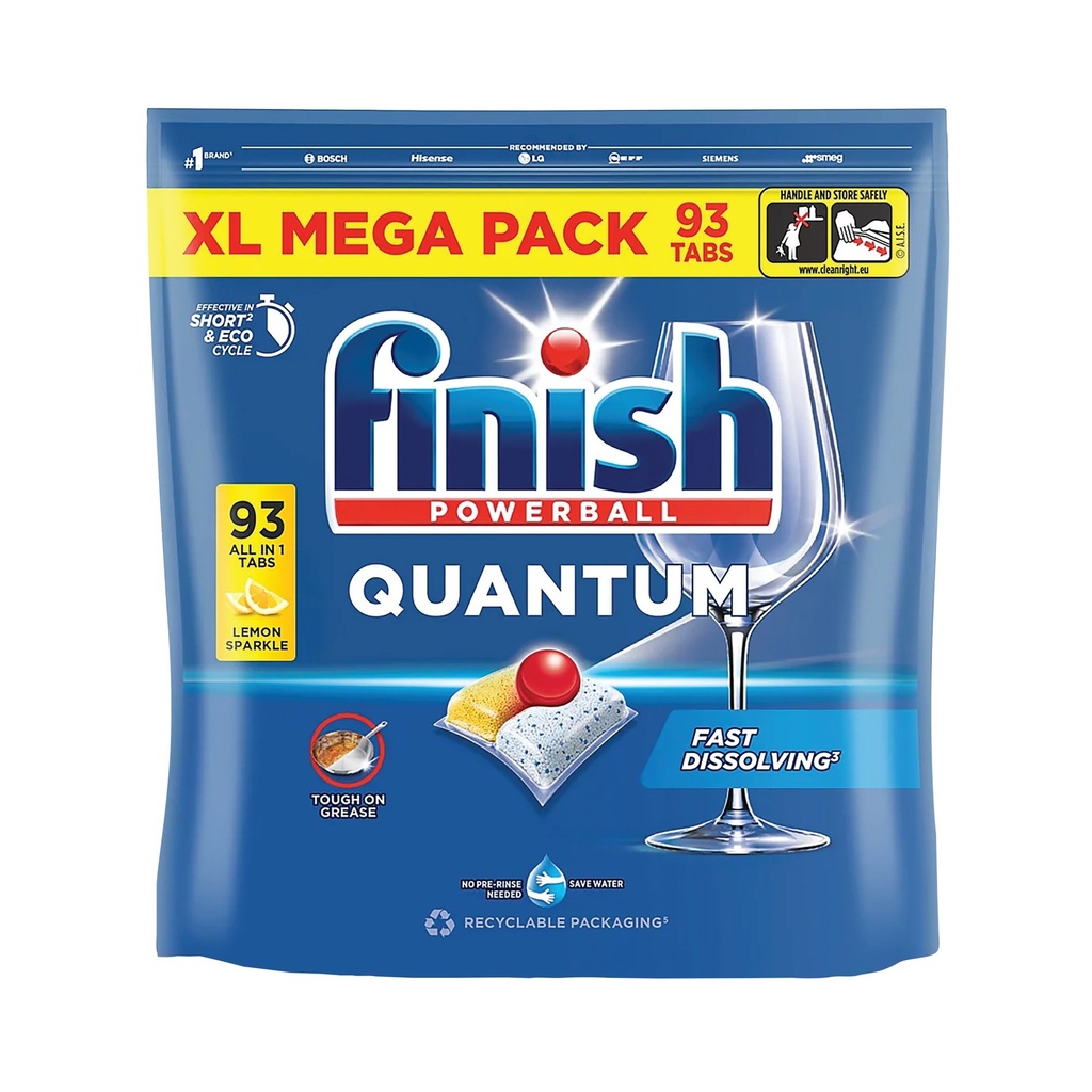 Finish Quantum All in One Dishwasher Tablets Lemon PK93
