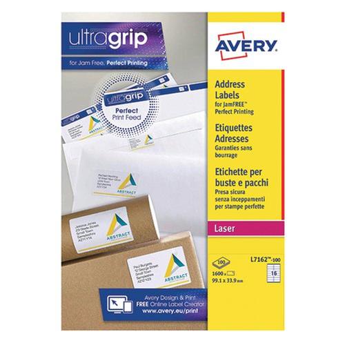 Avery Laser Address Labels - Ultra Grip L7162 - 16 per Sheet