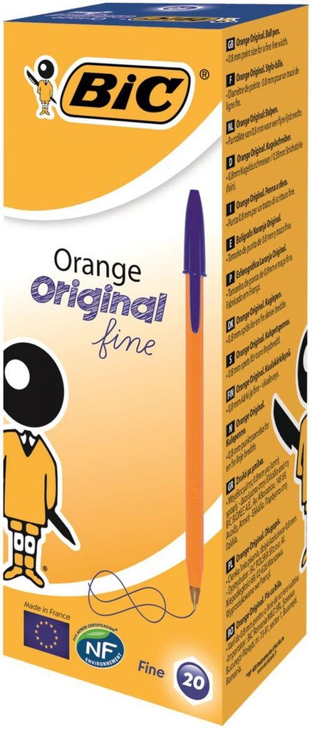 Bic Orange Original Fine Ballpoint Pens PK20