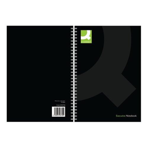 Q-Connect Premium Notebooks A4 Hardback Cover Wirebound 160pgs PK3