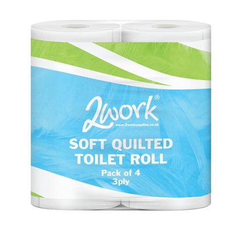 2Work Luxury Quilted Toilet Roll PK40's