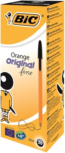 Bic Orange Original Fine Ballpoint Pens PK20