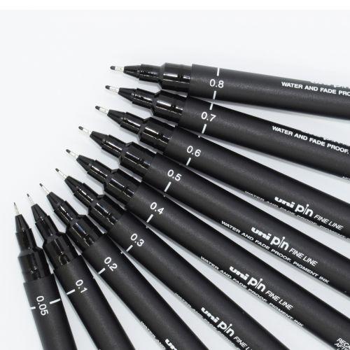 Uniball Fineliner Drawing Pens Black PK12