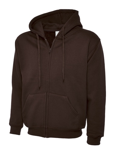 Uneek Full Zip Hoodie UC504 Brown