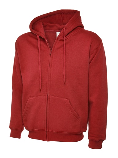 Uneek Full Zip Hoodie UC504 Red