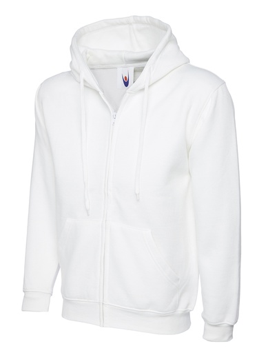 Uneek Full Zip Hoodie UC504 White