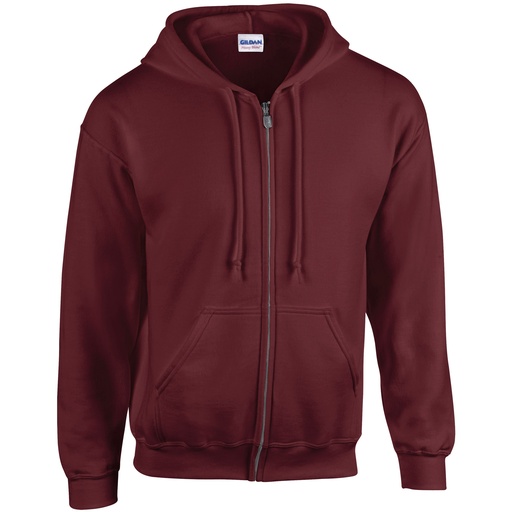 [GD058MAR] Gildan Heavy Blend Full Zip Hooded Sweatshirt GD058 Maroon