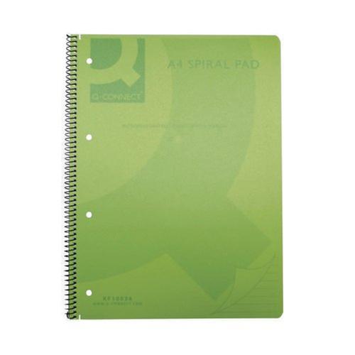 Q-Connect A4 Wirebind Notebooks Polypropylene Ruled/Margin 160pgs PK5