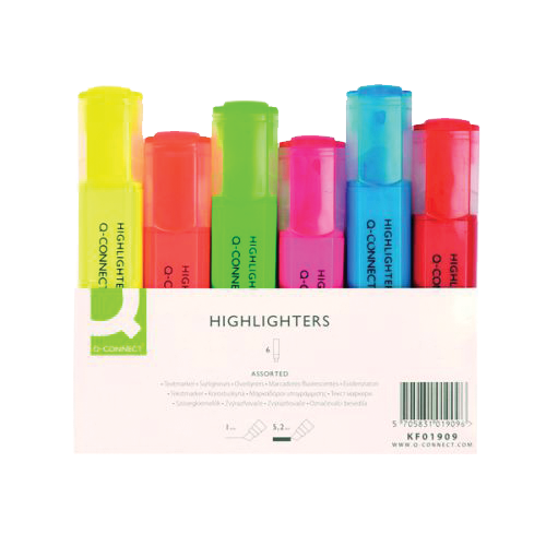 Q-Connect Highlighters Assorted Colours
