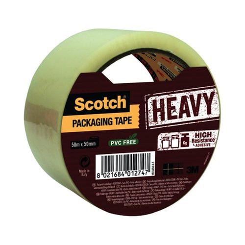 [3M01274] Scotch Heavy Packaging Tape 50mm x 50M Clear Single