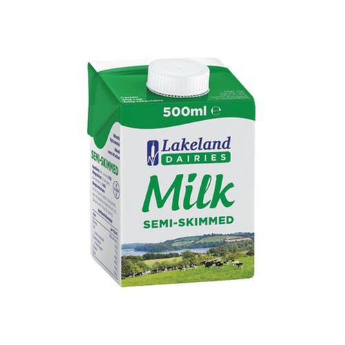 [BZ05210] Lakeland Semi Skimmed UHT Milk 500ml PK12