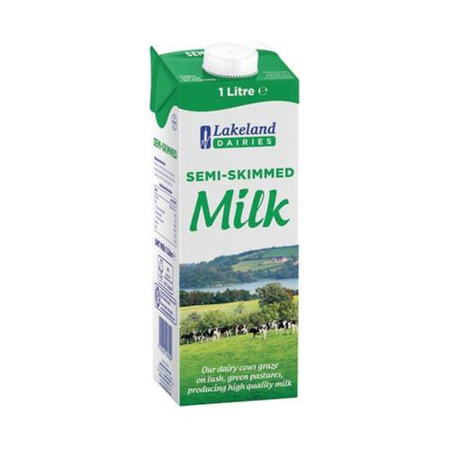 [BZ34347] Lakeland Semi Skimmed UHT Milk 1L PK12