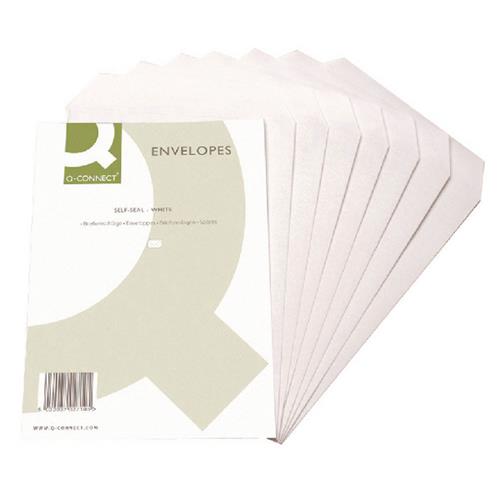 [KF02721] Q-Connect C4 Non Window Envelopes 90gsm White Self Seal 10 x 250