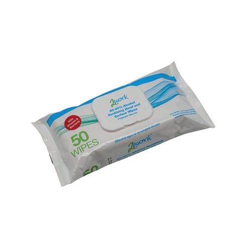 [2W03485] 2Work Antibacterial Hand Wipes PK50