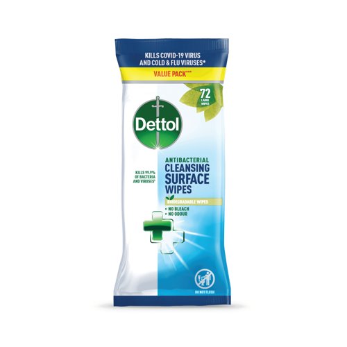 [RK81065] Dettol Antibacterial Cleaning Wipes PK72 x 6