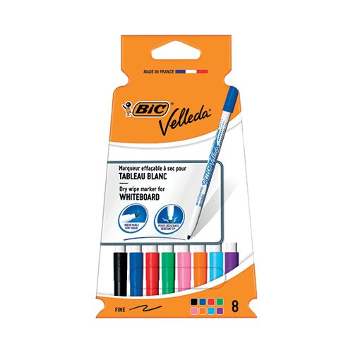 [BC05728] Bic Velleda 1721 Whiteboard Markers Assorted PK8
